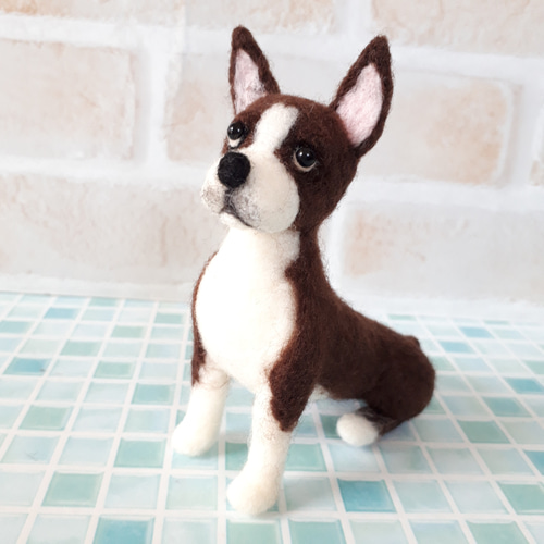 ボストンテリア 羊毛フェルト manahata 通販 16011454｜Creema