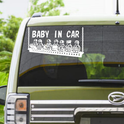 BABY IN CAR·CHILD IN CAR レゴブロック調 ステッカー 4枚目の画像