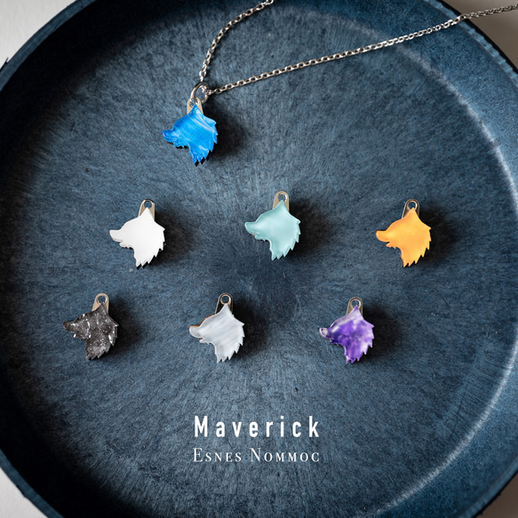 人気【ギフトラッピング/送料無料】ユニセックス狼ネックレス＋イヤーカフ "Maverick" 夏 メンズ 1枚目の画像
