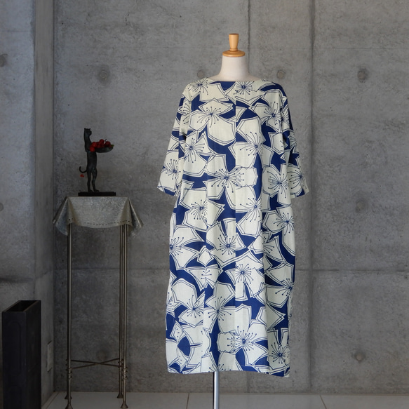 着物リメイク 浴衣のワンピース/フリーサイズ kimono Aライン