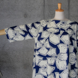 着物リメイク   浴衣のワンピース/フリーサイズ　 kimono　Aライン 4枚目の画像