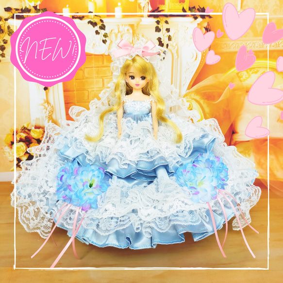 リカちゃん プリンセスドレス ハンドメイド服 ドール服 人形服 リカちゃん プリンセスドレス ハンドメイド服 ドール服 人形服