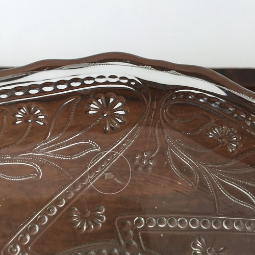 アンティークガラスコンポート プレスドガラス クリスタル イギリス