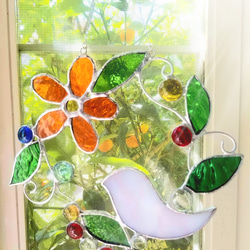 ステンドグラス ひな人形のオーナメント パネル付 その他アート ようこ