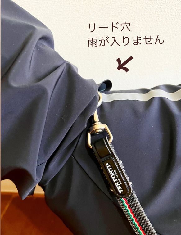 新色追加‼️雨の日の散歩に　中型犬用レインスーツ　4色 7枚目の画像