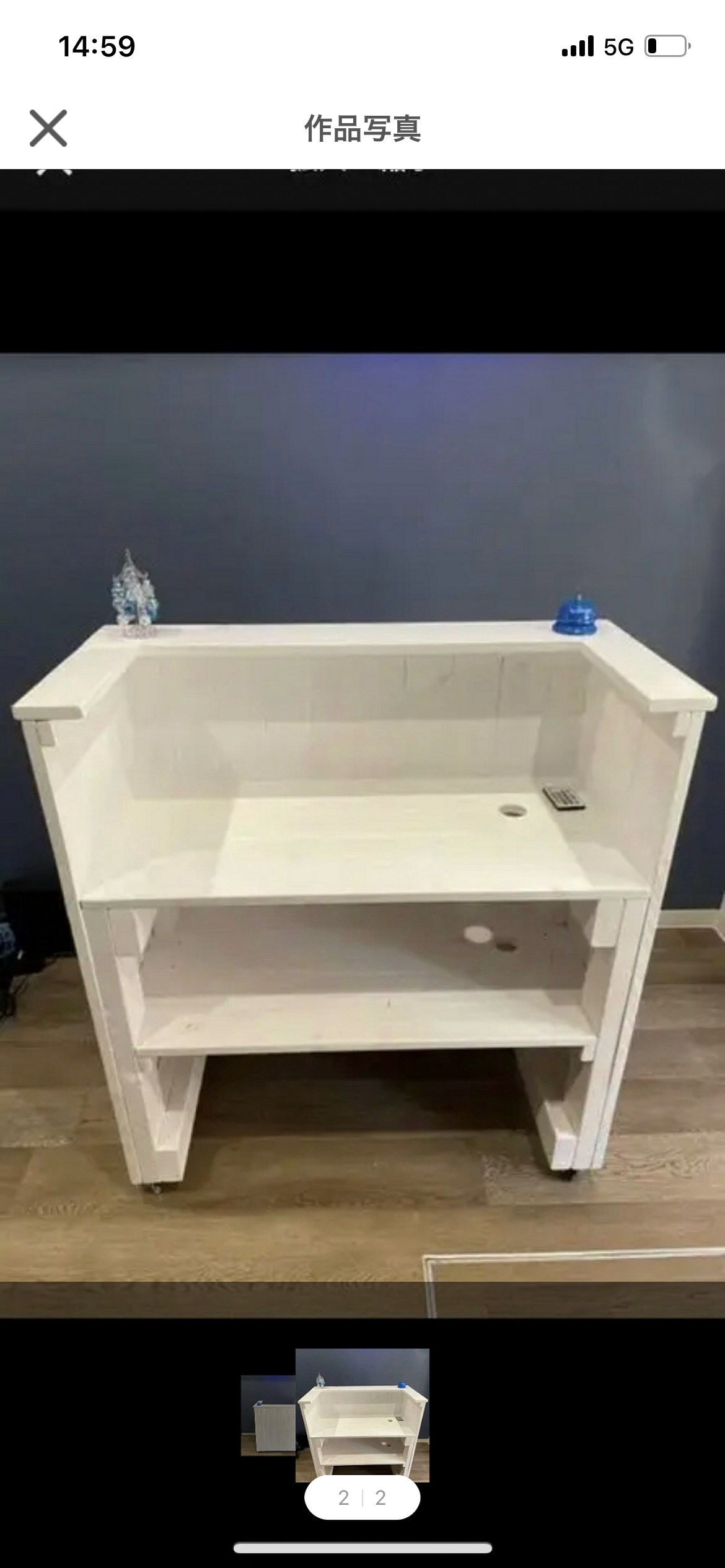 【コの字】カウンター　レジ　キャスター付　幅100✖︎高さ105✖︎奥行き45センチ