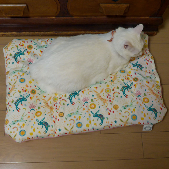 猫のためのマットのカバー布　ふわふわ用NO.3　Bluebonnet Dusk-Day Trip　＜受注生産＞ 7枚目の画像