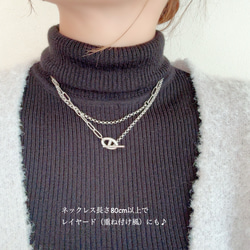 ＊大人気＊金属アレルギー対応◆アンカーマンテルのシルバーネックレス/春　ラリエット　Y字ロング　メンズ　 2枚目の画像