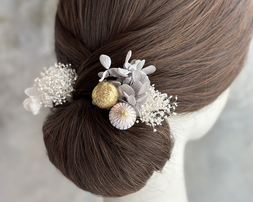 髪飾り Flowering フラワーリング ヘアクリップ HHC0560(シャンパン