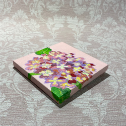 [原画]  紫陽花　アクリル画　約10cm角　送料無料 5枚目の画像