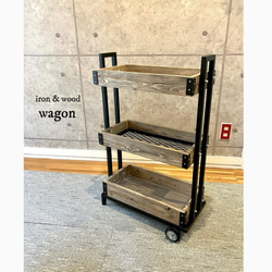 ☆超人気☆高さ可動式ライトレールスタンド付き☆3段アイアンラック