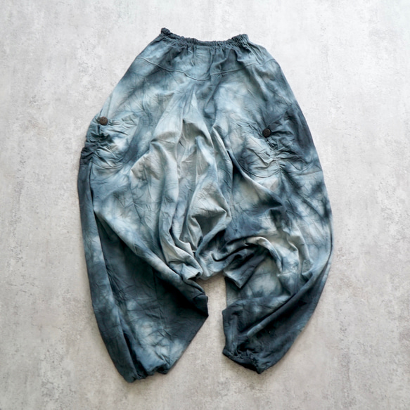 Hamasaru 褲子/雜色黑/Mikawa Textile 第8張的照片