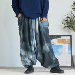 Hamasaru 褲子/雜色黑/Mikawa Textile 第2張的照片