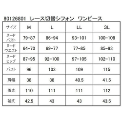 LLサイズ セール 喪服 礼服 大きいサイズ レディース レース ワンピース  126801-LL 10枚目の画像