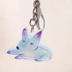 ｜藍色狗狗｜✿壓克力吊飾 ✻閃粉效果 第2張的照片