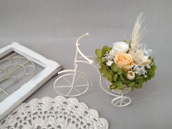 ♡Flower Bicycle arrangement♡贈り物  新生活  ウェディング ギフト お祝い 誕生日 父の日 3枚目の画像