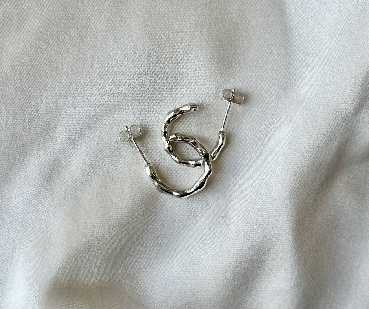 silver925 grain hoop  pierce