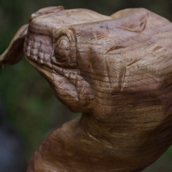 ベーレンパイソン　チェーンソーアート彫刻作品　蛇　木彫り 10枚目の画像