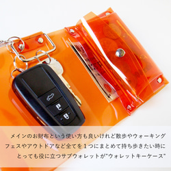 全11色 キーケースウォレット ロールウォレット クリア 透明｜acp pst Creema店 受注生産 納期2~4週 2枚目の画像