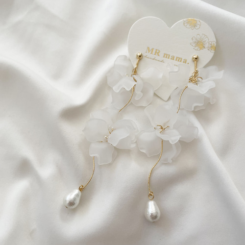 結婚式 ウェディング ブライダル アクリルフラワー コットンパール