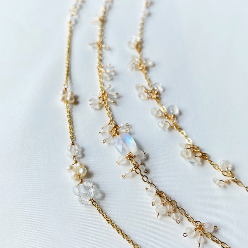 Kaya◆ブルームーンストーン×アフガナイトブレスレット✧14kgf Kaya◇ブルームーンストーン×アフガナイトブレスレット✧14kgf