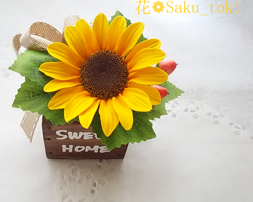 専用　ミニアレンジ10種　クレイフラワー クレイフラワー 爽やかなボックスアレンジメント《受注制作