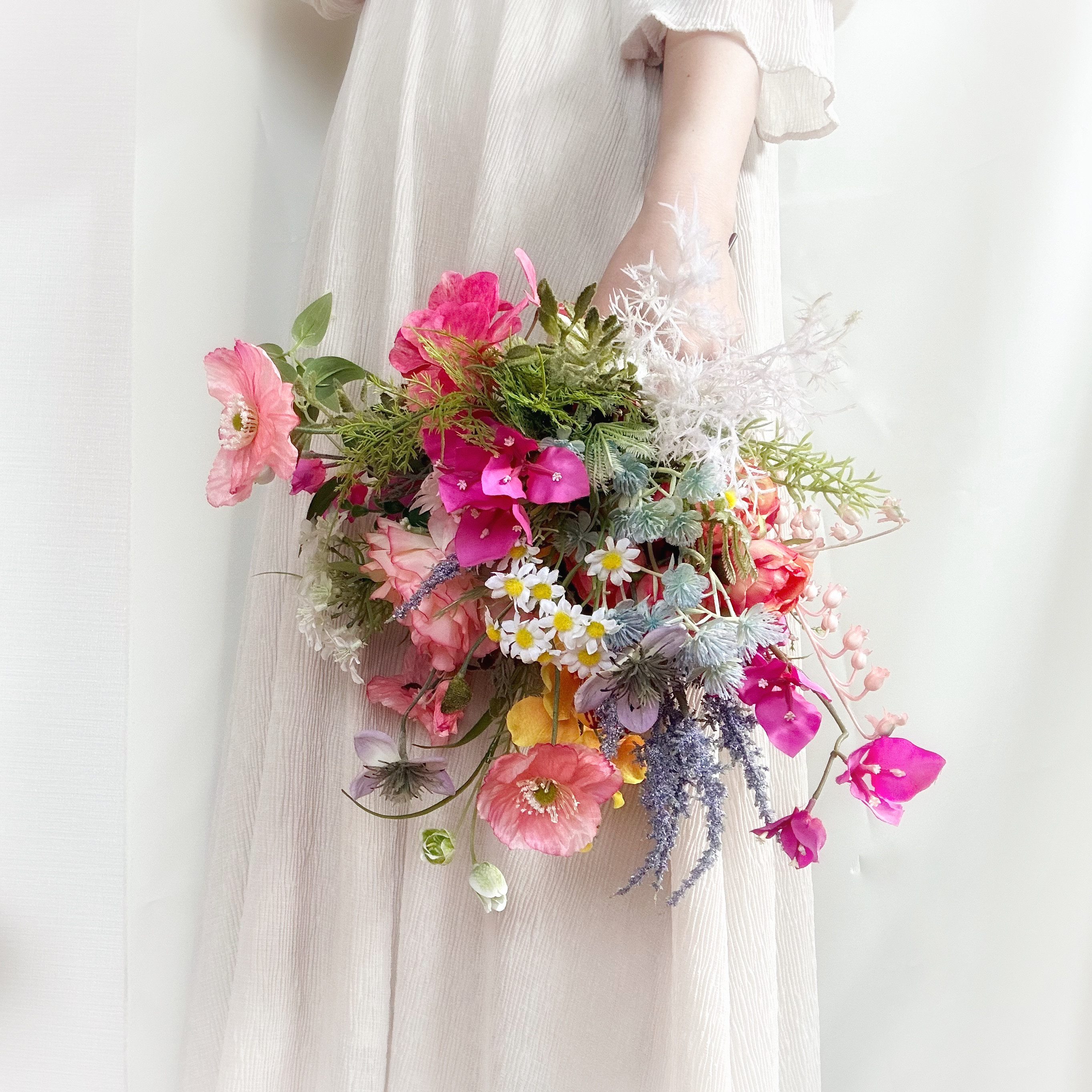 お花の繊細カラフルブーケ　オーダーブーケ