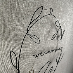 ツバメと月桂樹とオリーブ　ウェルカムリース　ワイヤーアート　ブラック 12枚目の画像