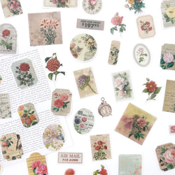 デザインペーパー デザインペーパー シール 素材 55枚セット《bloom》 [F648] シール