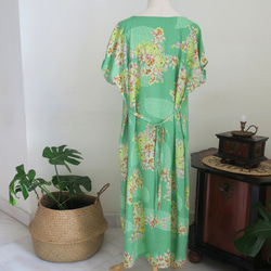 花裙/綠色（穆斯林婦女/傳統服飾面料）可完全水洗/無需熨燙/新加坡包郵 第3張的照片
