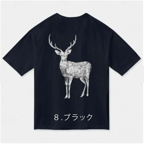 選べる8色 ◇ 美しい鹿さんのビッグシルエットTシャツ Tシャツ AKIE