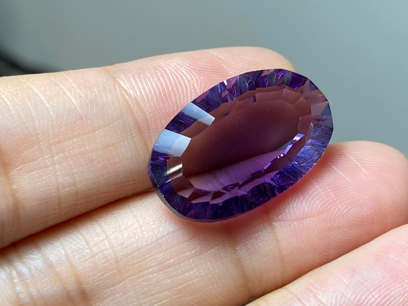 AMR07 天然 大粒 アメジスト 楕円 アメシスト 紫水晶 ２月誕生石 ルース 裸石 5枚目の画像