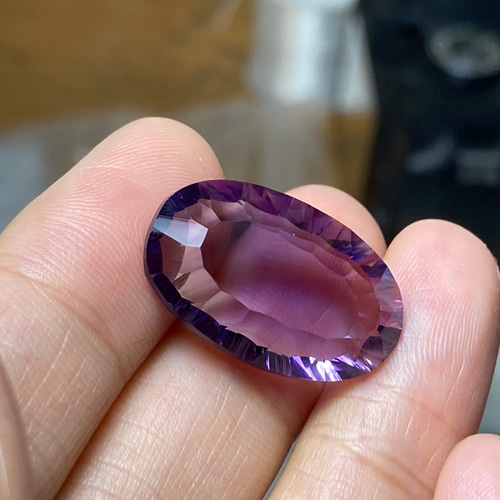 AMR07 天然 大粒 アメジスト 楕円 アメシスト 紫水晶 2月誕生石