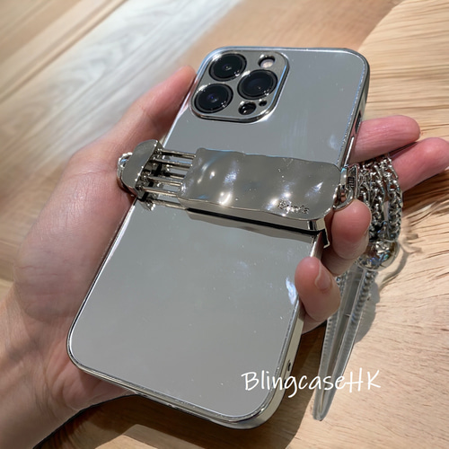 スマホショルダー ミラーケース メタルスリングショットクリップ