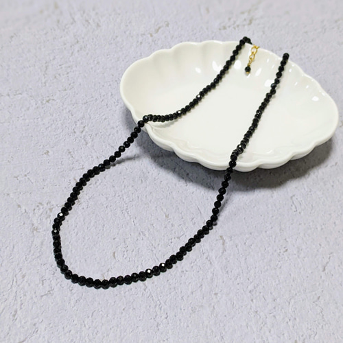 三大貴石ブラックスピネルネックレス 三大貴石ブラックスピネルネックレス