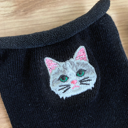 毛並みまで感じるリアル猫さん刺繍の靴下 ✩.*˚ マリィ✩.*˚ 5枚目の画像