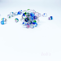 glass beads ring*multicolored 7枚目の画像