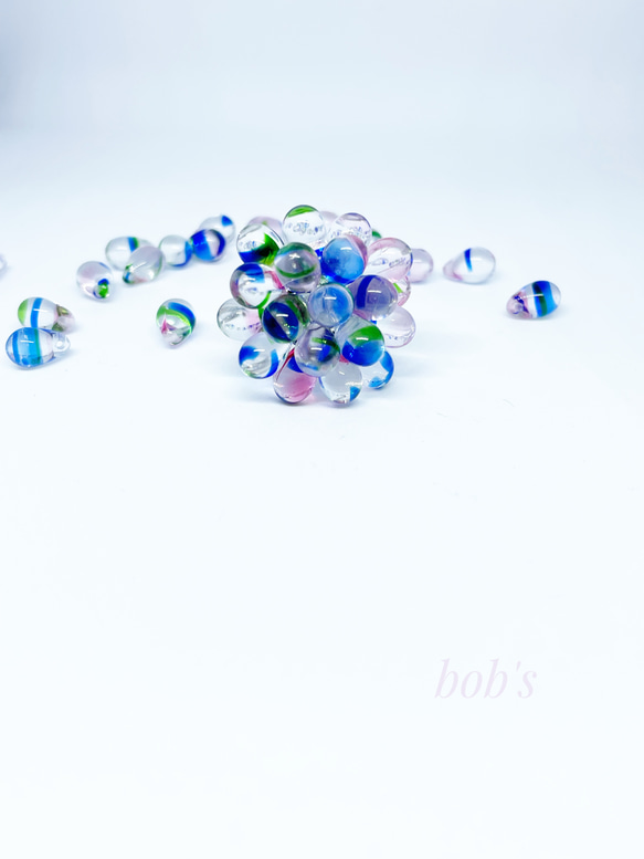 glass beads ring*multicolored 7枚目の画像