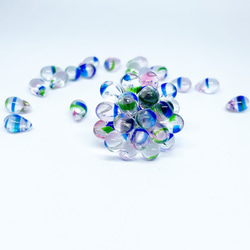 glass beads ring*multicolored 2枚目の画像