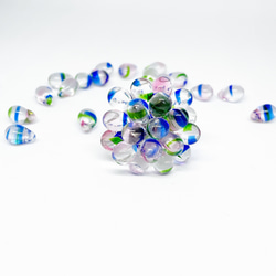 glass beads ring*multicolored 1枚目の画像