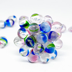 glass beads ring*multicolored 4枚目の画像