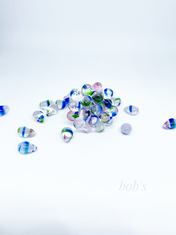 glass beads ring*multicolored 3枚目の画像