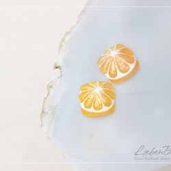 オレンジとレモンのネイル【フット用ネイルチップ】★★ 3枚目の画像