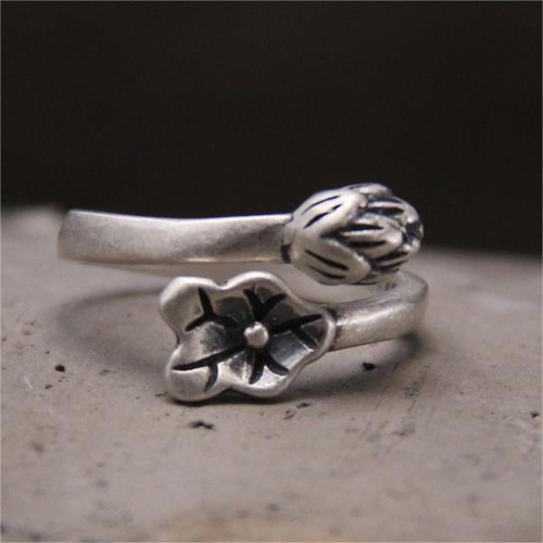 オリジナル蓮の葉リング（シルバー925 指輪・リング AhFeiジュエリー