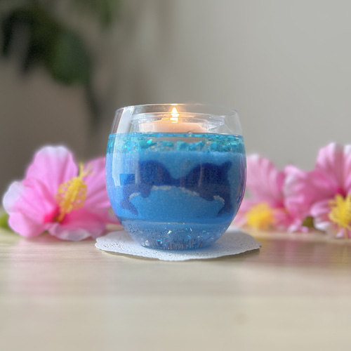 オルゴナイトで作ったアロマサンドキャンドルアート キャンドル  