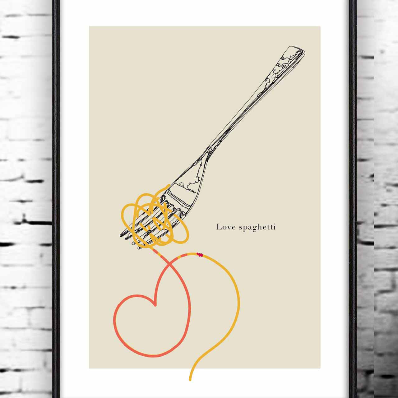 Loveなナポリタン　イラスト　ポスター　A4 A3 A2 A1　アートポスター　アート　sei（新着順）検索　1465