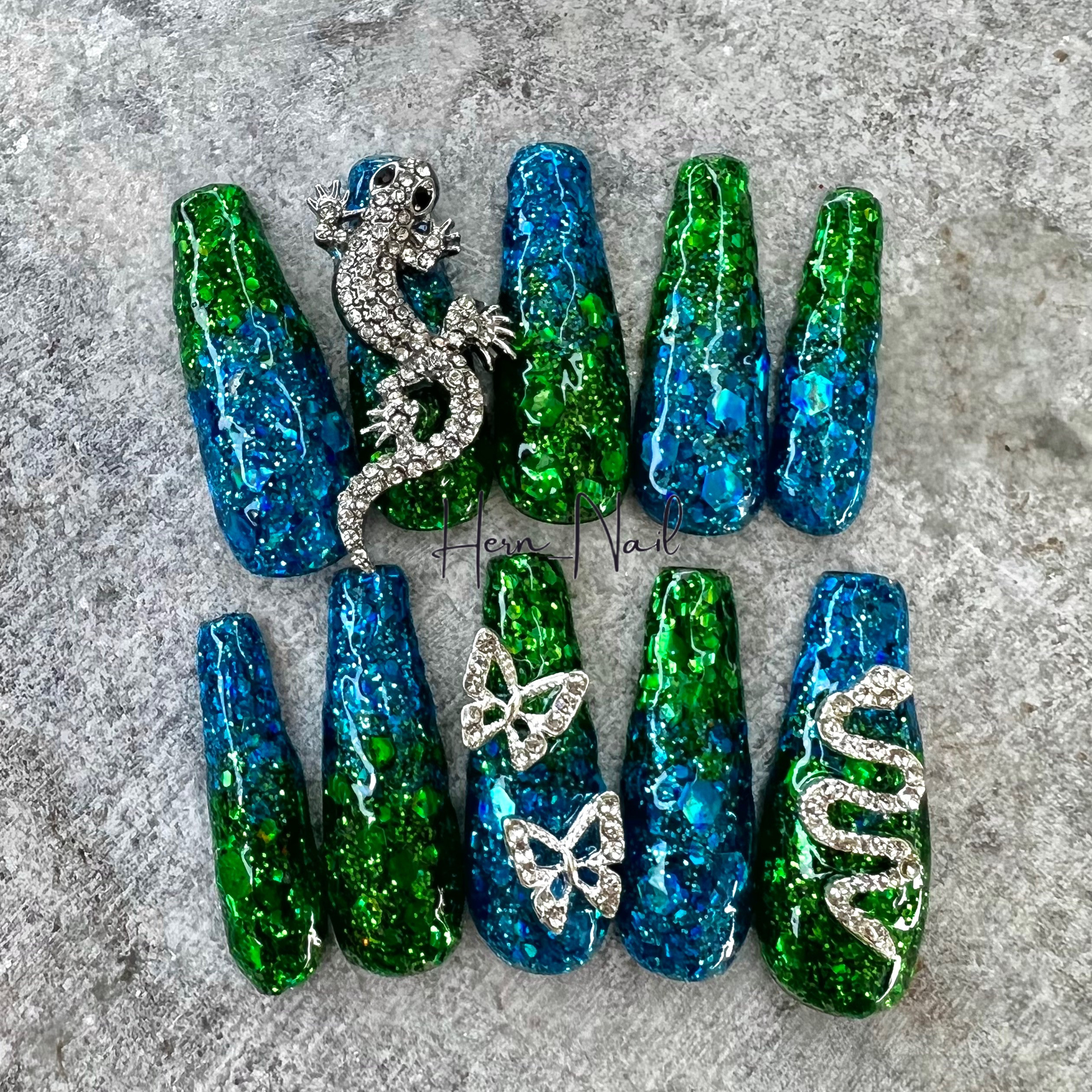 カメ ギャルネイルパーツセット デカトカゲ