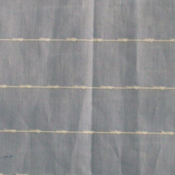 水色地×白コードボーダー Vネックオーバーサイズフレンチスリーブプルオーバー M~３Lサイズ 綿素材 受注生産 8枚目の画像