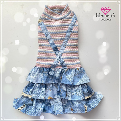 イタグレ用犬服】ふんわりカラーのボーダーがかわいい⭐︎パステル