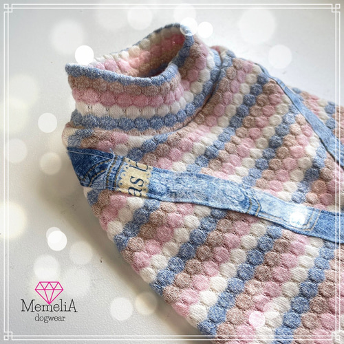 イタグレ用犬服】ふんわりカラーのボーダーがかわいい⭐︎パステル